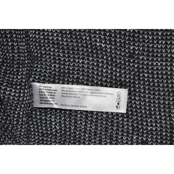 A5 Auth EILEEN FISHER Organic Linen Organic Cotton 2 Tone Box Top Sweater Size S - Picture 8 of 8